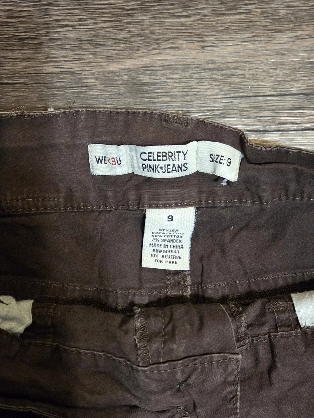 Y2K Brown Low Rise Shorts